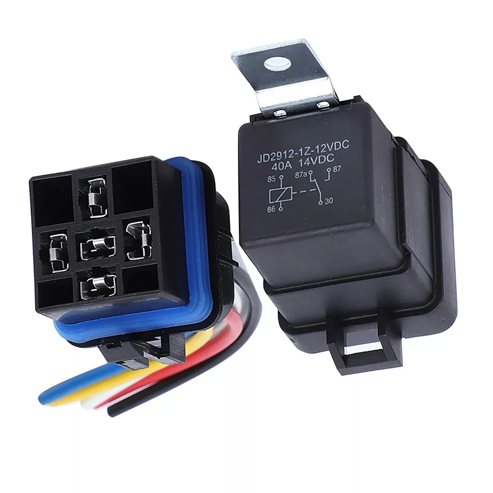 12-V-DC-Relais-Set für den Einsatz im Automobilbereich. Wasserdichtes 40-A-Schaltrelais mit robuster Verkabelung für Autos und Boote – Detail 8