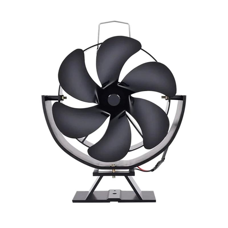 

1 Piece 6 Blades Heat Powered Stove Fan Quiet Stove Fan Efficient Heat Log Wood Burner Eco-Fan