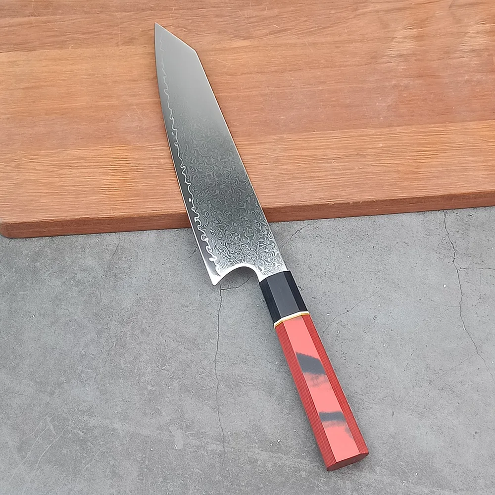 

8-дюймовый нож Kiritsuke 10Cr15MoV 67 слоев Дамасская сталь VG10 лезвие G10 ручка шеф Мясницкий резак японские кухонные ножи