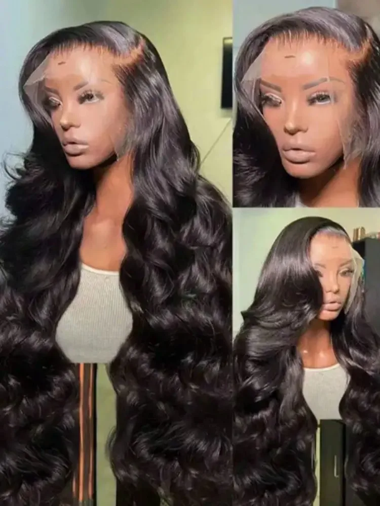 30 Inch 13x4 Body Wave Lace Front Wigs Human Hair Pre Plucked 200% Density HD Lace Frontal Wigs Human Hair For Women