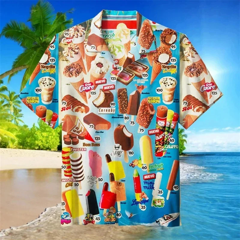 ENLACHIC Camicie hawaiane estive da uomo con stampa 3D totem
