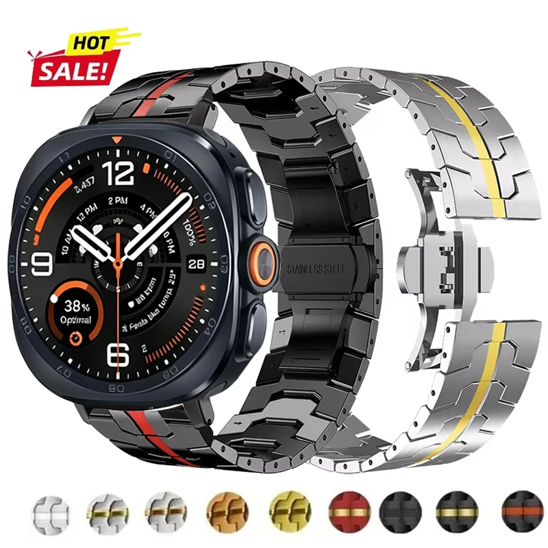 Premium Stainless Steel Watchband - Elegant Metal Strap
