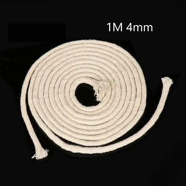 Brûleur à noyau de coton de 1M 4mm de Long, corde d'alcool, brûleur de bougie, bricolage pour kérosène, huile, lampe à alcool, torche, bouteille de vin, mèches, pièces 6