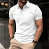 Best-Selling Men's Short-Sleeved Polo Shirt Lapel Button Solid Color Men's T-shirt Summer Casual Comfortable Golf Men's Clothing 5