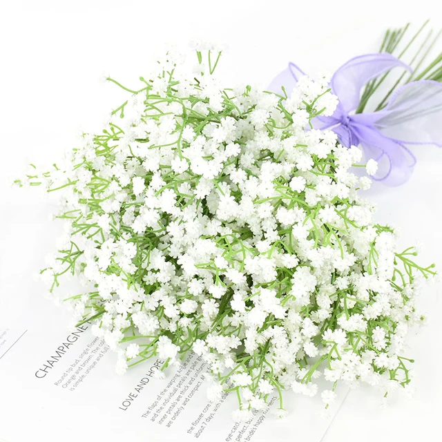 Artificial Flowers Baby Breath  Fake Baby Breath Gypsophila - 52cm  Artificial - Aliexpress