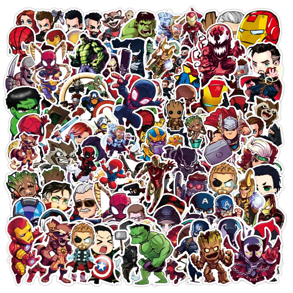 10/30/50/100pcs Avengers Marvel Heroes Stickers Aesthetic Diy Water