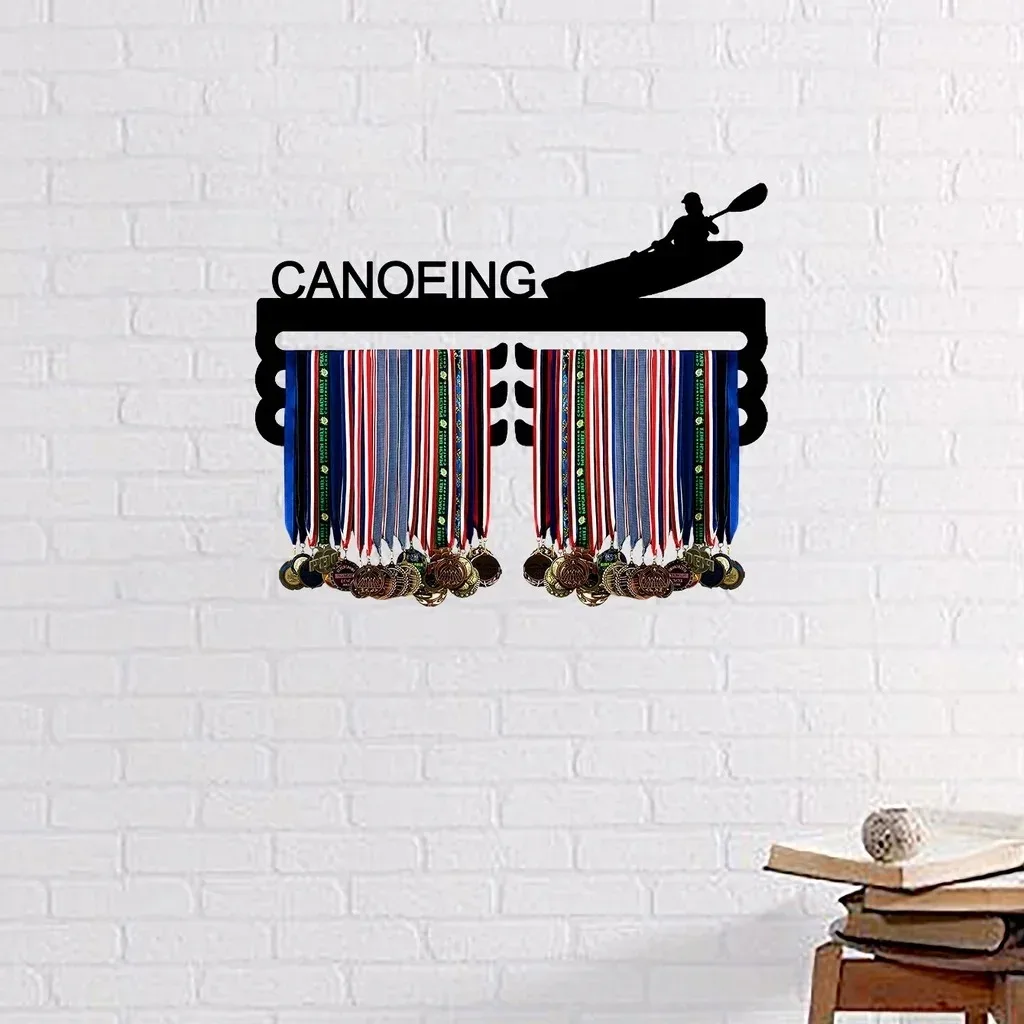 

Medal Medal Holder, Iron Men's and Women's Softball Equestrian Kayak Volleyball Table Tennis Sports Medals Hanger Ribbon Display
