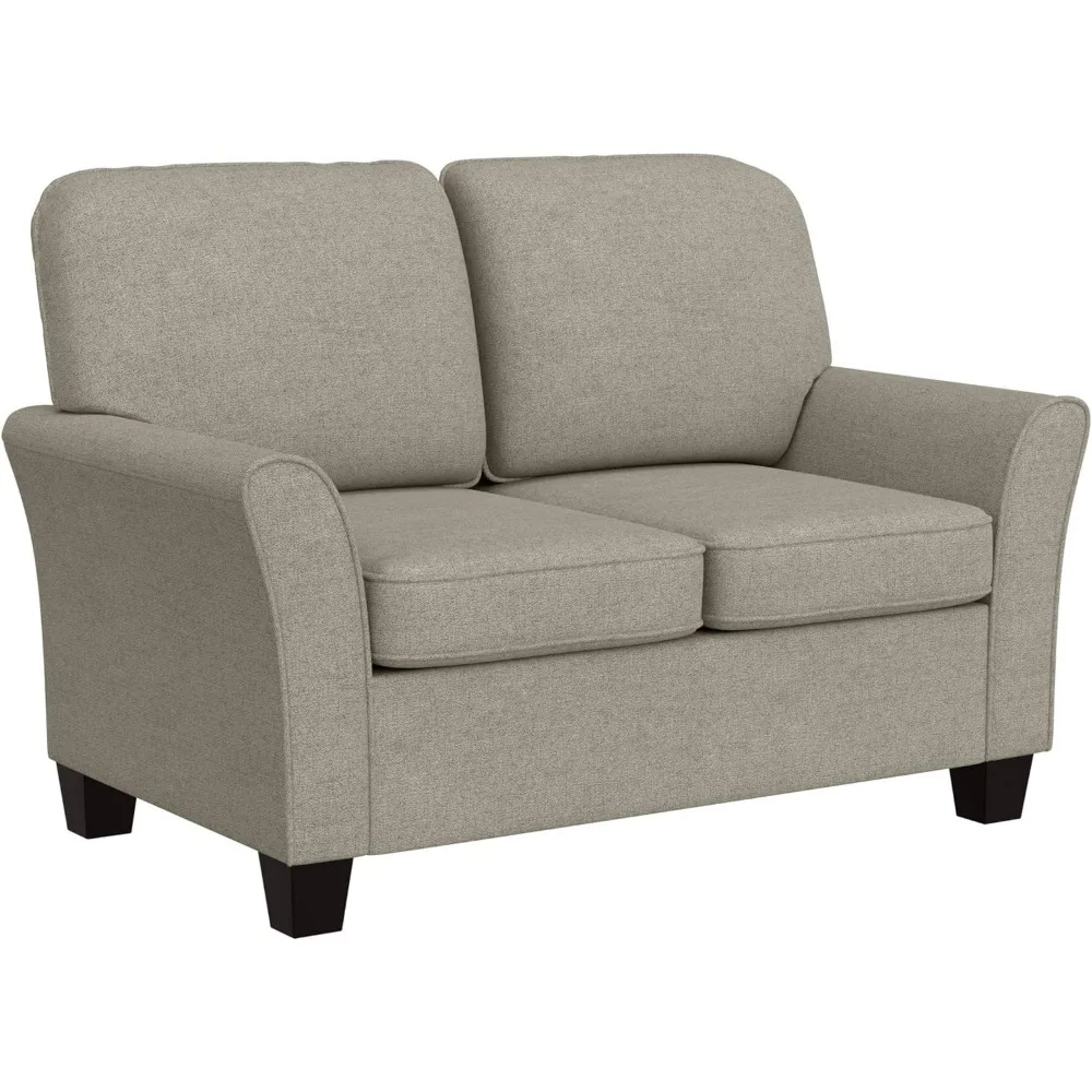 

、Modern Upholstered Loveseat Fabric Sofa, Greige