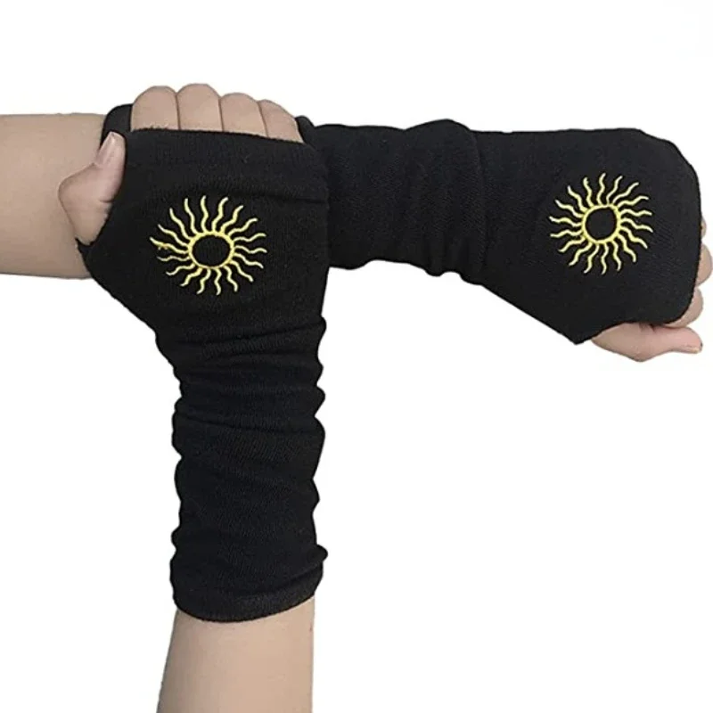 Fingerless Gloves Hip Hop Long Men and Women Knitted Soft Skin Friendly Stretch Winter Arm Warmer