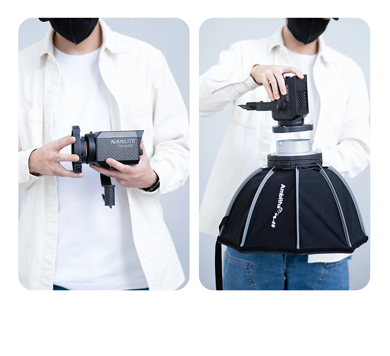 MB01 MB02 Mini Mount to Bowens Mount Adapter Quick Set-up for YONGNUO YN150 IFOO