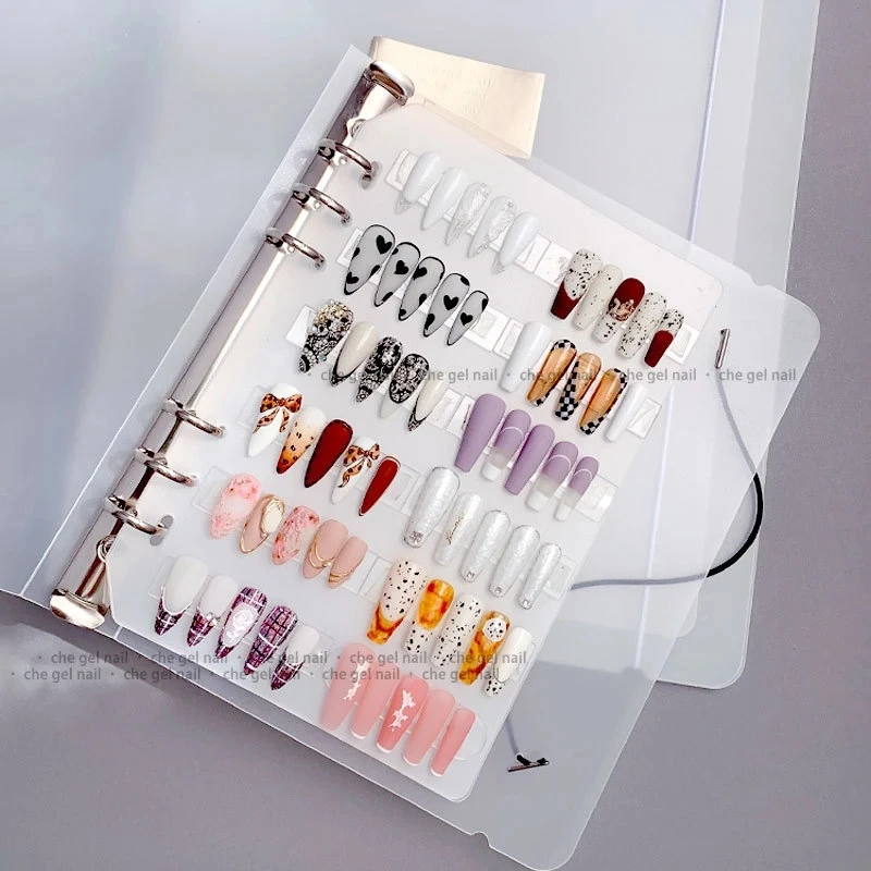 24pcs Transparent Double Adhesive Tape False Nails Display Stand Glue Stickers Acrylic Practice Showing Bar Nail Art Tools Yuki* 6