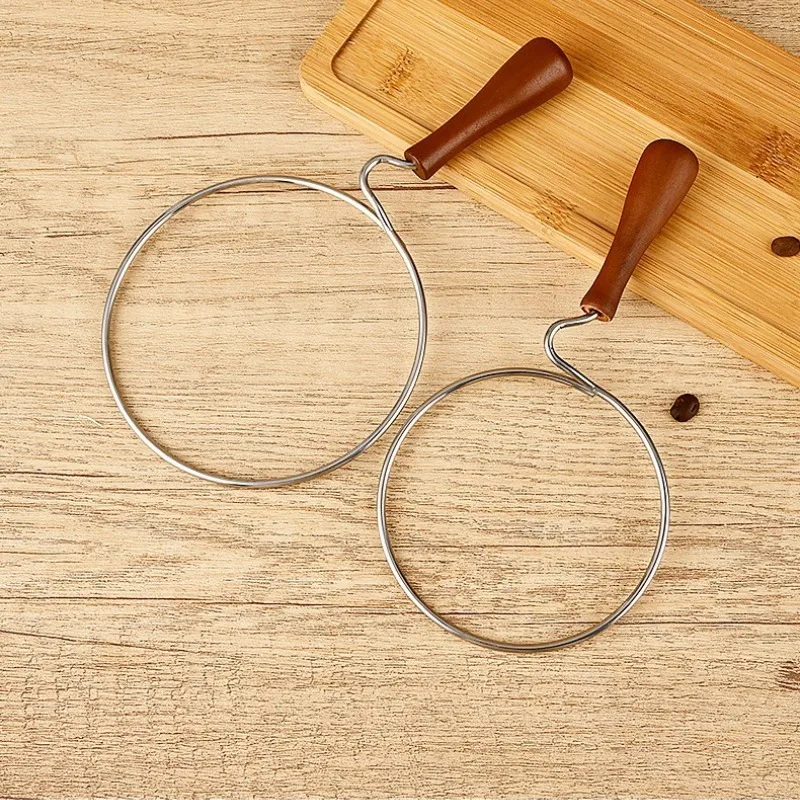 Reusable Flannel Coffee Filter Bag | Wooden Handle Pour Over Filter Cloth, Eco-Friendly Brewing Accessory for Rich Flavor