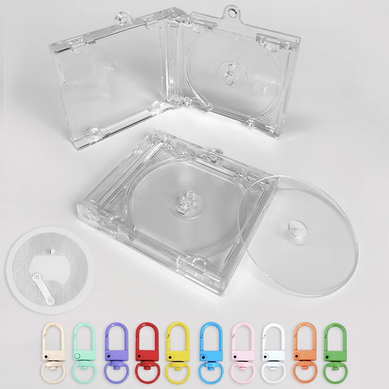 NFC 주변 기념 앨범 DIY 배낭 매달려 장식에 대 한 빈 미니 CD 케이스 키 체인 펜 던 트