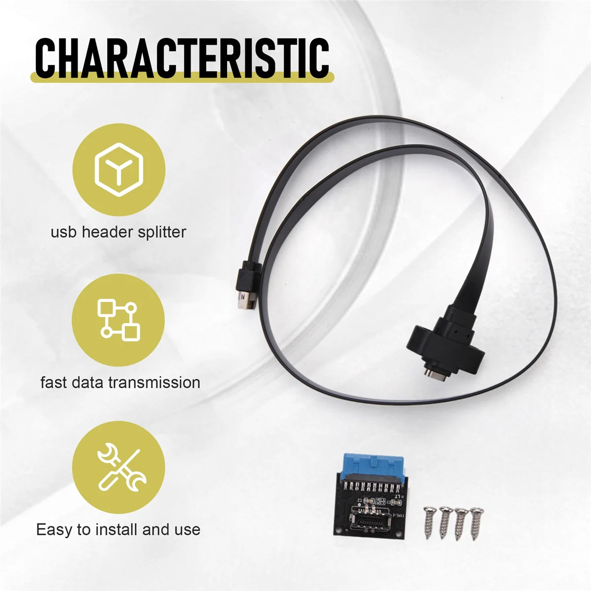 【Unbeatable SKU活动价s】 WHQT USB 3.1 Type C Front Panel Header Extension ...