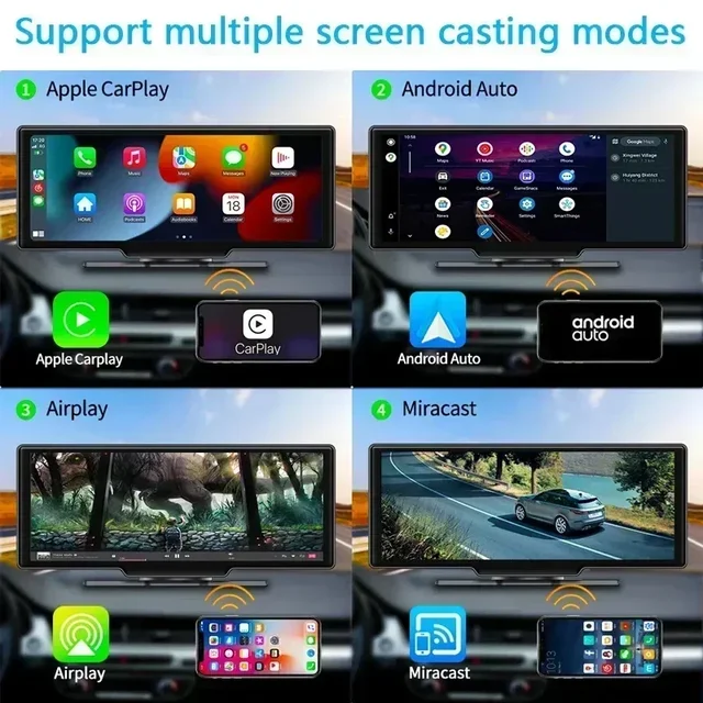 고성능 카플레이 및 안드로이드 자동차 DVR 블랙 박스: 주행 안전 확보를 위한 혁신