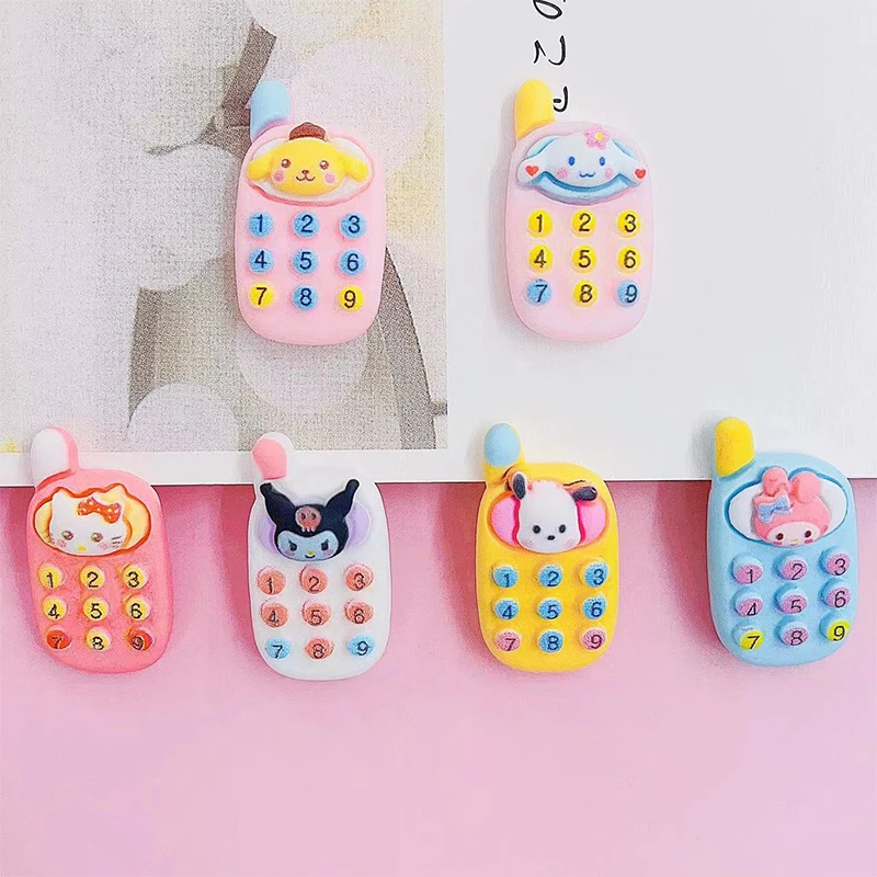 

10Pcs Girly Heart Cinnamoroll Kuromi Kawaii Anime Diy Accessories My Melody Cute Cartoon Lovely Decoration Kids for Toys