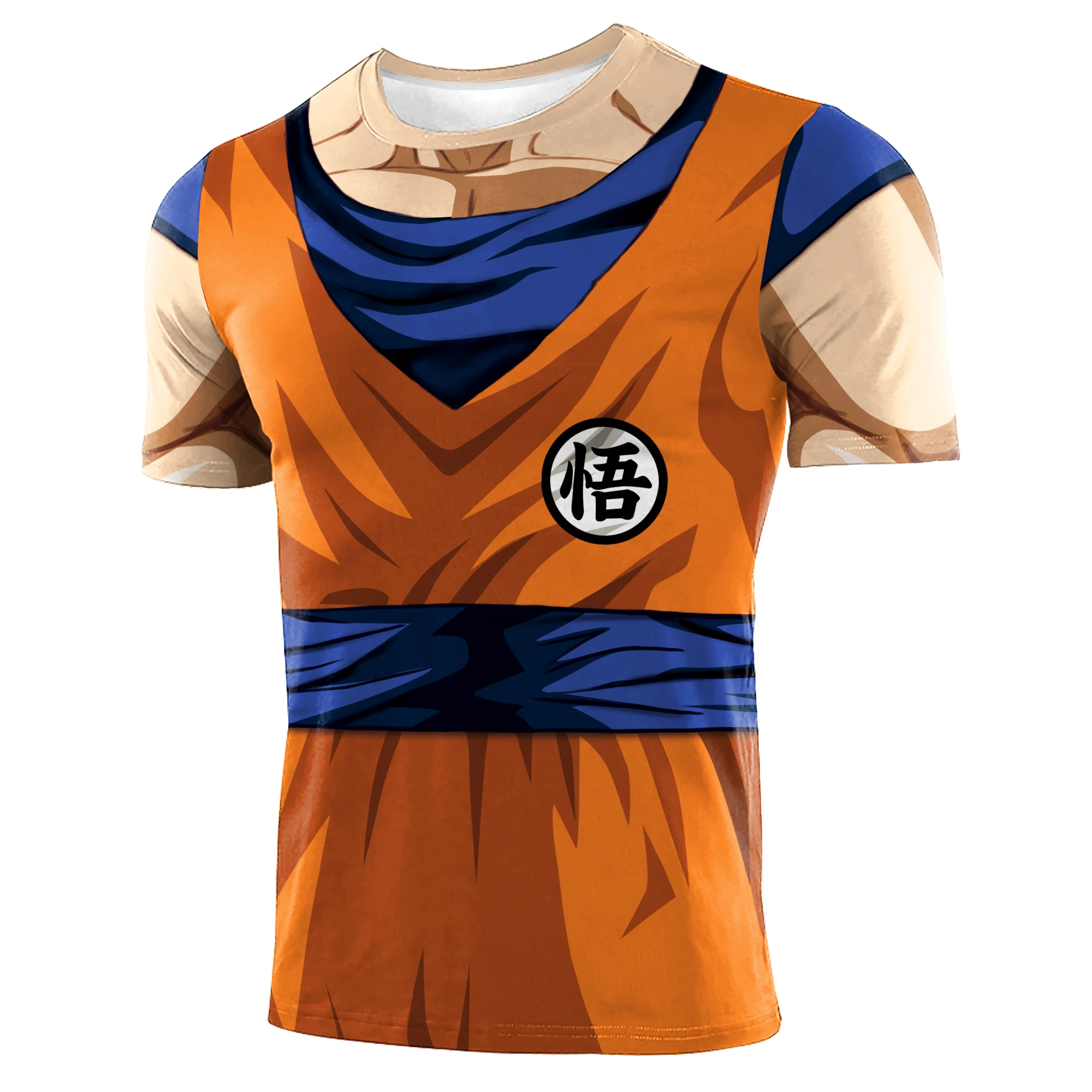 Zawaland Cosplay Goku T-shirt Tops For Man Tight Fitness Tees Sports Wear 3D Print Funny Short-Sleeved Outfits Tracksuit cosplay costume