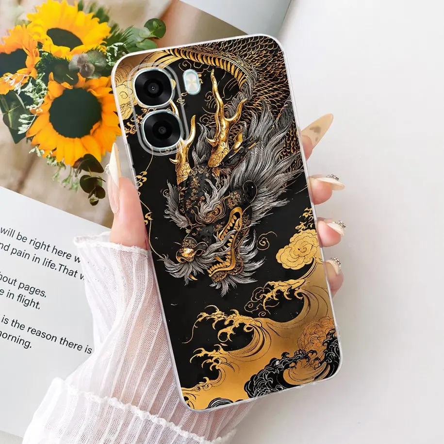 Luxury Dragon Cartoon Soft Silicone Phone Case - 6.75