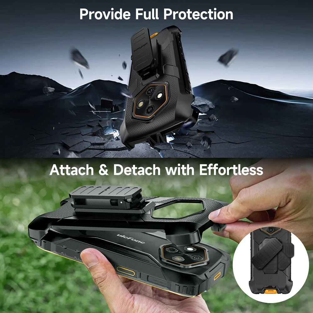 Ulefone Armor Case Shockproof Precise Cutouts Multifunctional Heavy Duty Protective Cover for RugKing 4 Pro