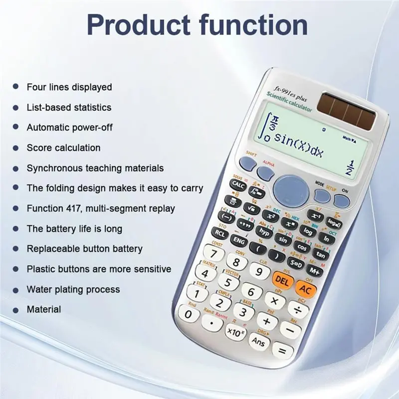 T43C-FX-991ES Plus 세대 엔지니어링 및 과학용 계산기, 함수 계산기, 회계 도구