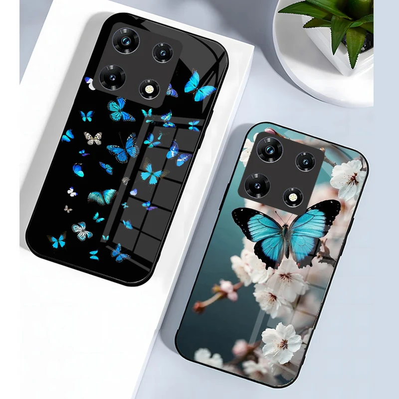 Luxury Shockproof Tempered Glass Phone Case Cover