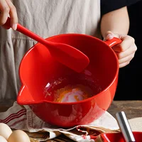 Bol à œufs en céramique, tasse pointue de cuisine avec poignée, bol de cuisson et de mélange, bol à pâte avec ustensiles de cuisson 3