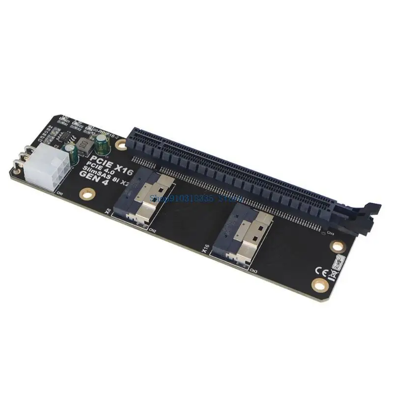 PCIE X16 슬롯-2 포트 네트워크 카드용 SlimSAS 8I 어댑터 보드 그래픽 비디오 카드 캡처 쉬운 설치