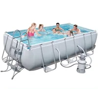 Piscine gonflable hors sol en PVC plastique portable, grande taille, pour enfants et adultes 6