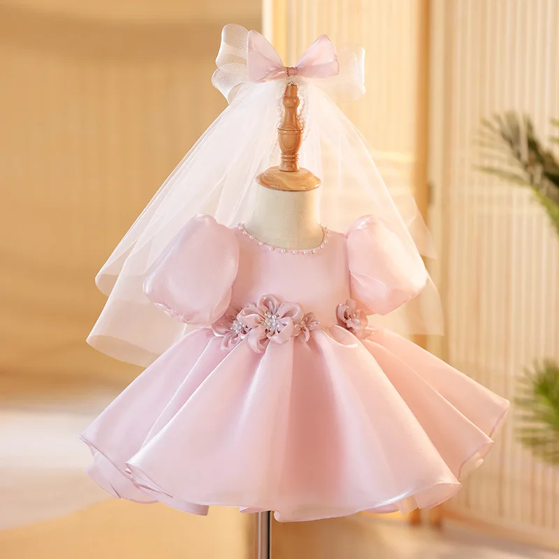 

Gardenwed Puffy Flower Girl Dresses Bow Cute Little Girl Dress Tulle Princess Dress Baby Girl Dresses First Communion
