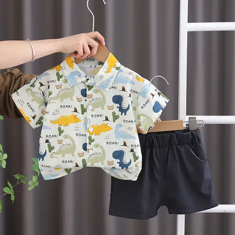 Children Clothing mother Kids Clothes Children's Sets Boys T-shirt Shorts Summer Cotton Short sleeve fashion Suit2PCS - Image 11