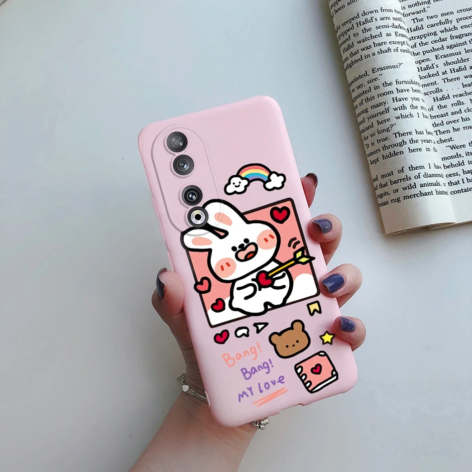 Colorful Cartoon Flower Silicone TPU Phone Case Cover for For Honor 90