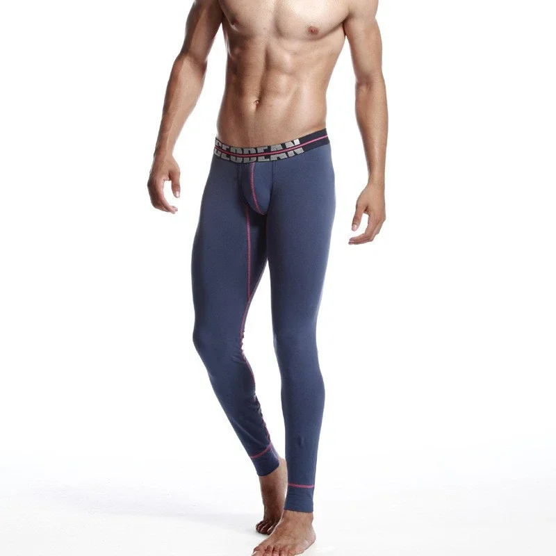 

Fashion Men Trousers Cotton Long Johns Comfortable Breathable Winter Thermal Underwear Male Soft Tights Elastic Leggings 2023