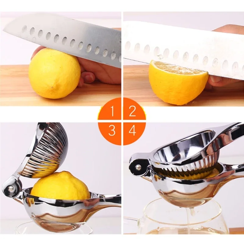 Manual Lemon Squeezer Zinc Alloy Orange Squeezer Juicer Fruit Juice Citrus Press Machine Handle Press Lemon Clip Kitchen Gadgets