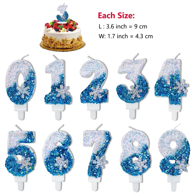 Bougies de gâteau d'anniversaire numéro 0-9, fournitures de fête d'anniversaire de mariage 2
