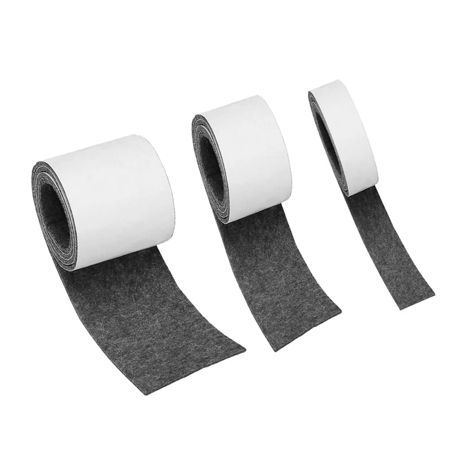 Self Adhesive Felt Tape Polyester Felt Strip Roll Hard Surface Protector  Black Furniture Felt Strips DIY Shape Sliding Pad Tape - AliExpress