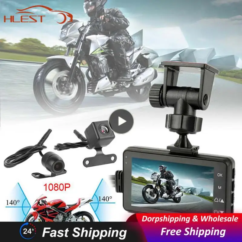 

3'' 140° Car DVR Camcorder Dual Cam Action Camera Motorcycle Video Recorder Motorcycle DVR Electronics & Navigation