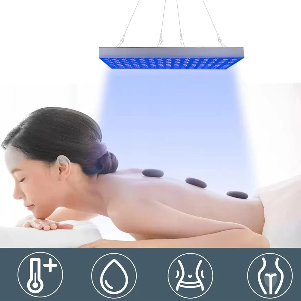 Ultraviolet Tanning Lamp 45W Tripod Solarium Lamp for Tanning Body 225leds Blue Light Wavelength 460nm & 480nm Skin care