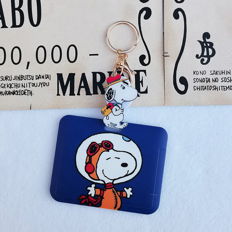 Snoopy Retractable Card Cover Student Campus Meal IC ID Card Pull Badge  Cartoon Anime Bus Credit Card Clip Case Holder Keychain - AliExpress