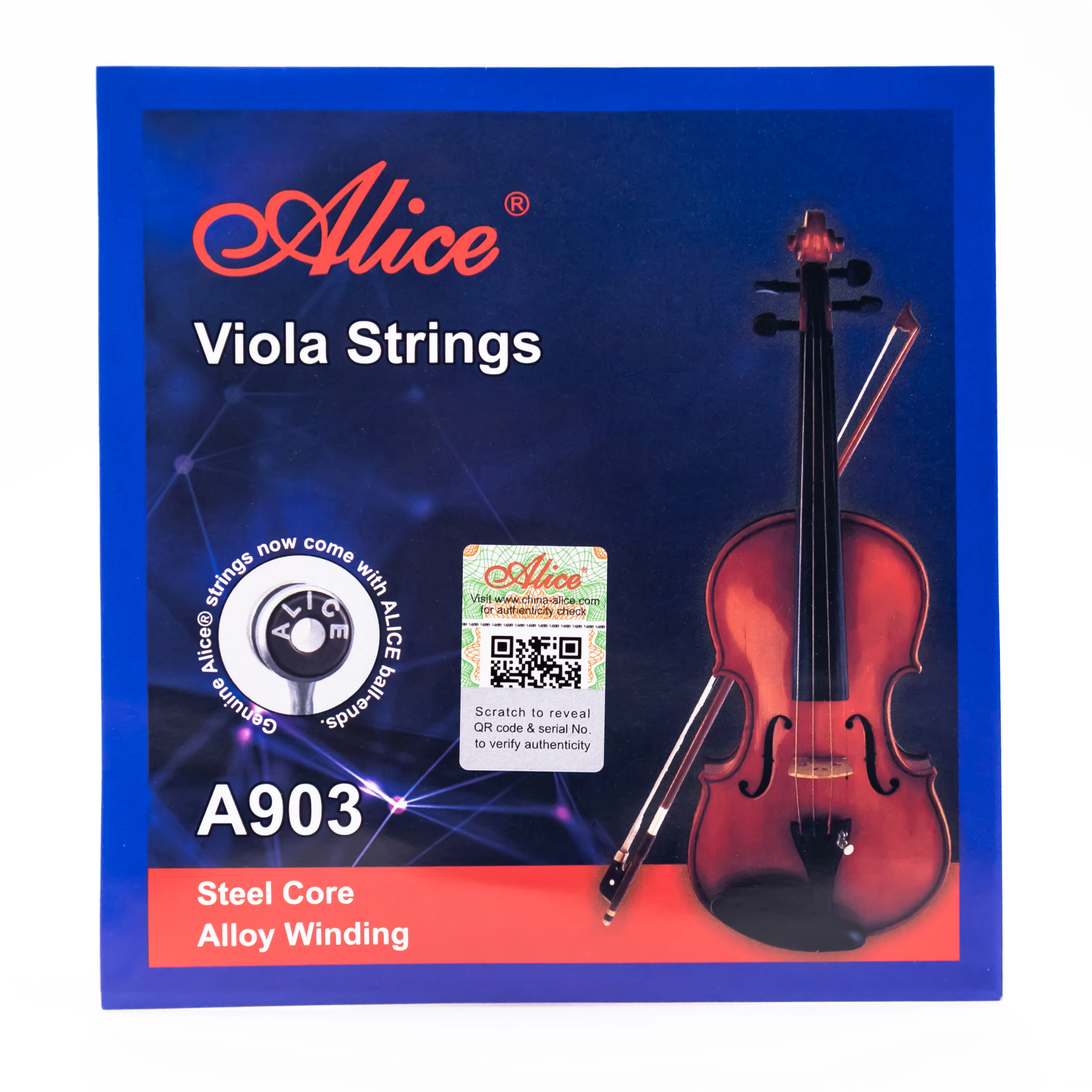 Alice A903 viola Strings Steel core alloy German-silver twining strings, A-D-G-C viola String ,viola Parts Accessories
