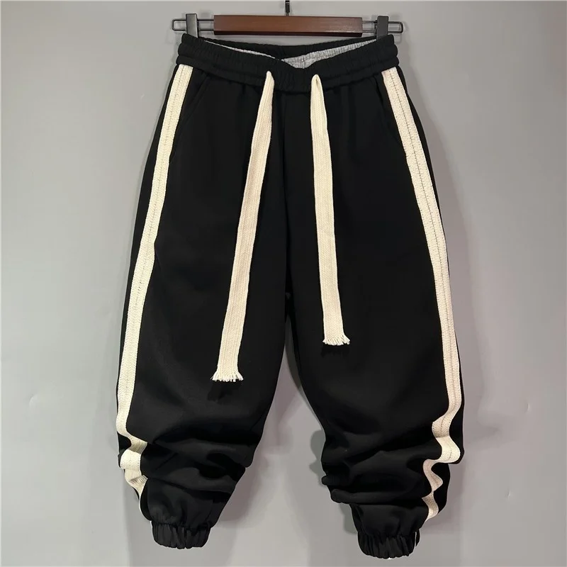 

Owen Seak Men Casual Cargo Harem Pants High Street Hip Hop Length Men's Clothing Sweatpants Autumn Winter Black Big Size