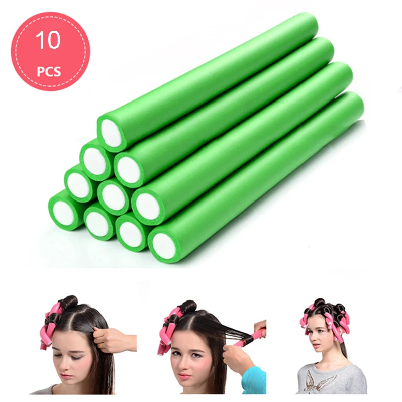 10pcsDIYSimpleFlexibleHairCurlingRodStickFashionHairCurler