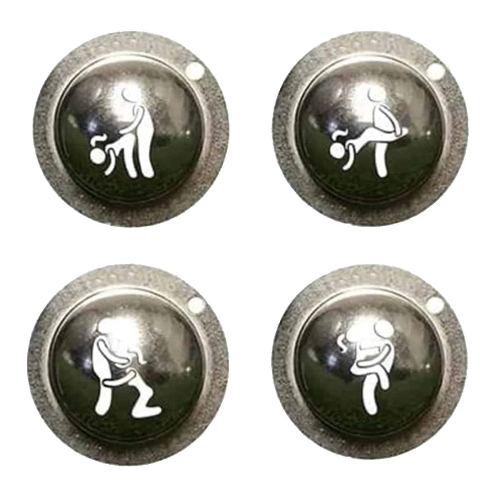 Funny Adult Humor Signal Golf Ball Marker Alignment Tool Stainless Steel Models Ball Line Template Alignment Training Aids Tool 2