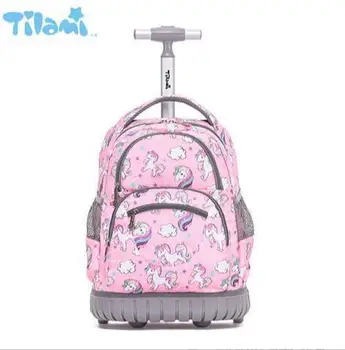 16 inch School Rolling backpack Bag For Girls kids travel trolley bag Children school wheeled backpack for girl schoolbag wheels 1