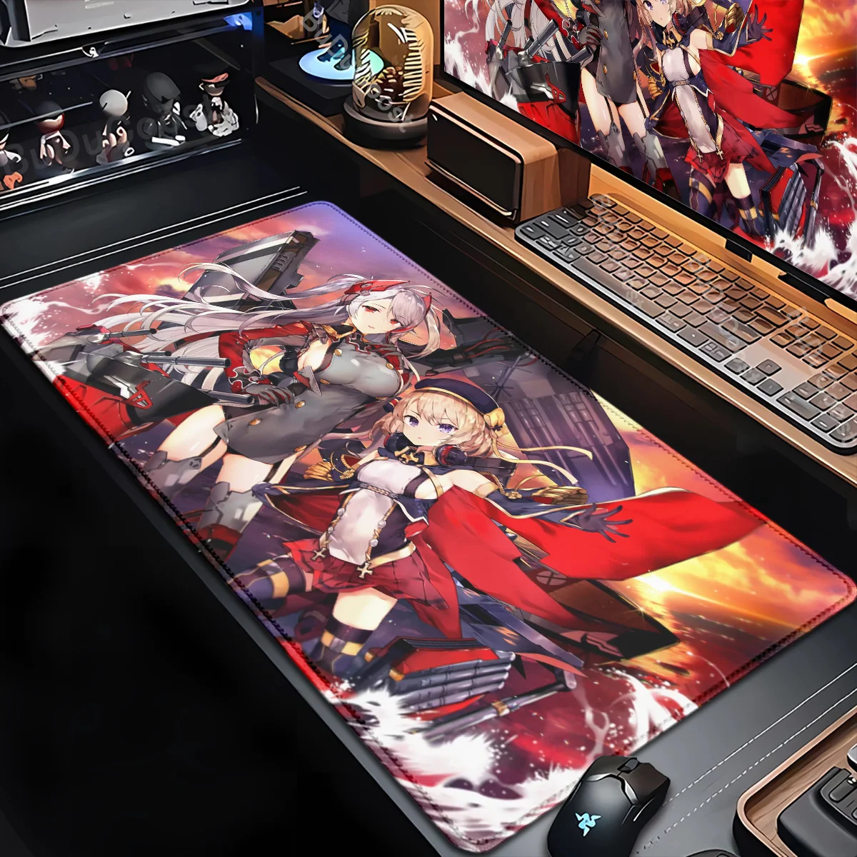 Anime Azur Lane Computer Mauspad HD-Druck heiß verkaufen Artikel Tastatur Mausepad Büro zubehör 90x40cm PC-Schrank Deskmat