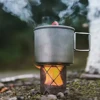 Outdoor Gas Stove Windscreen Stainless Steel Portable Alcohol Stove Rack Ultralight Camping Stove Windshield for Outdoor Camping 5