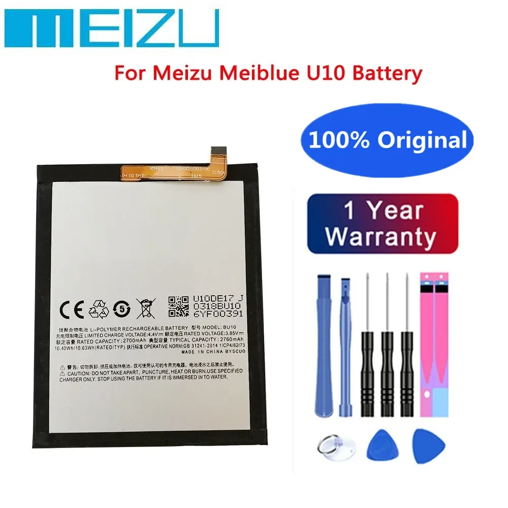 

High Quality New 100% Original Meizu Battery For MEIZU U10 2760mAh Phone Battery In Stock + Tools