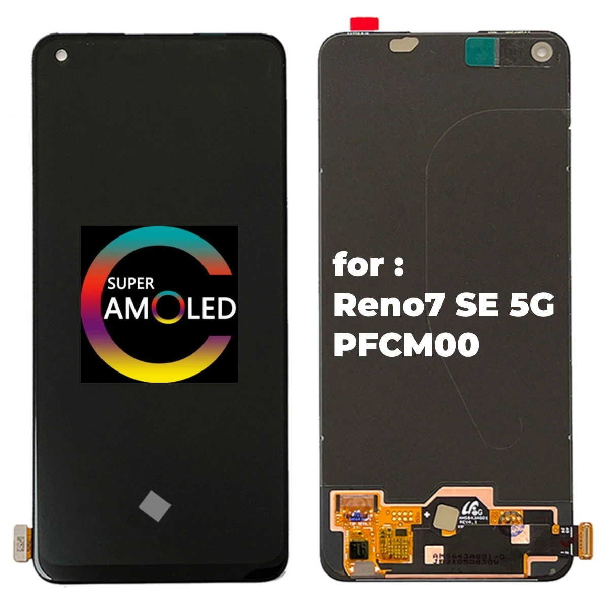 

iParts Replacement Original AMOLED LCD Display For OPPO Reno7 SE 5G PFCM00 CPH2371 Reno 7 4G CPH2363 Touch Screen Black