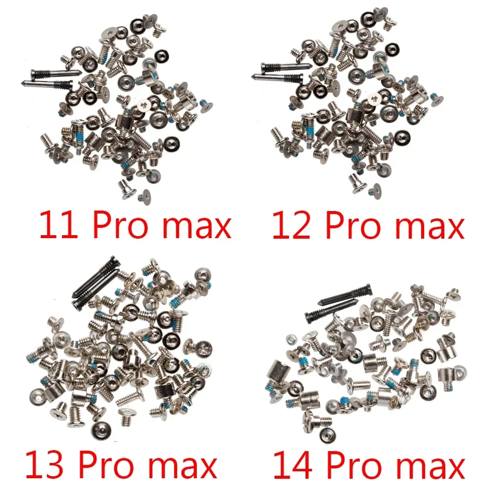 

1set Full Screw Set for IPhone 7 8 7Plus X 11 11Pro 12 12 Pro 13 13 Pro Max Repair Bolts Complete Kit Replacement Accessories