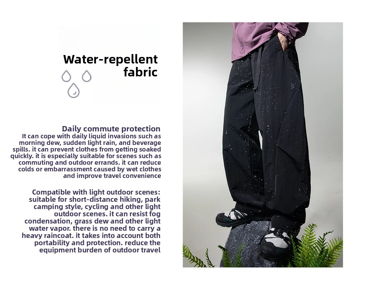 Technische Cargohose für Herren 2026, wasserabweisende Arbeitskleidung, J-Cut-Fallschirm-Design, plissierte Panel-Aktivhose, lockere Passform – Detail 3