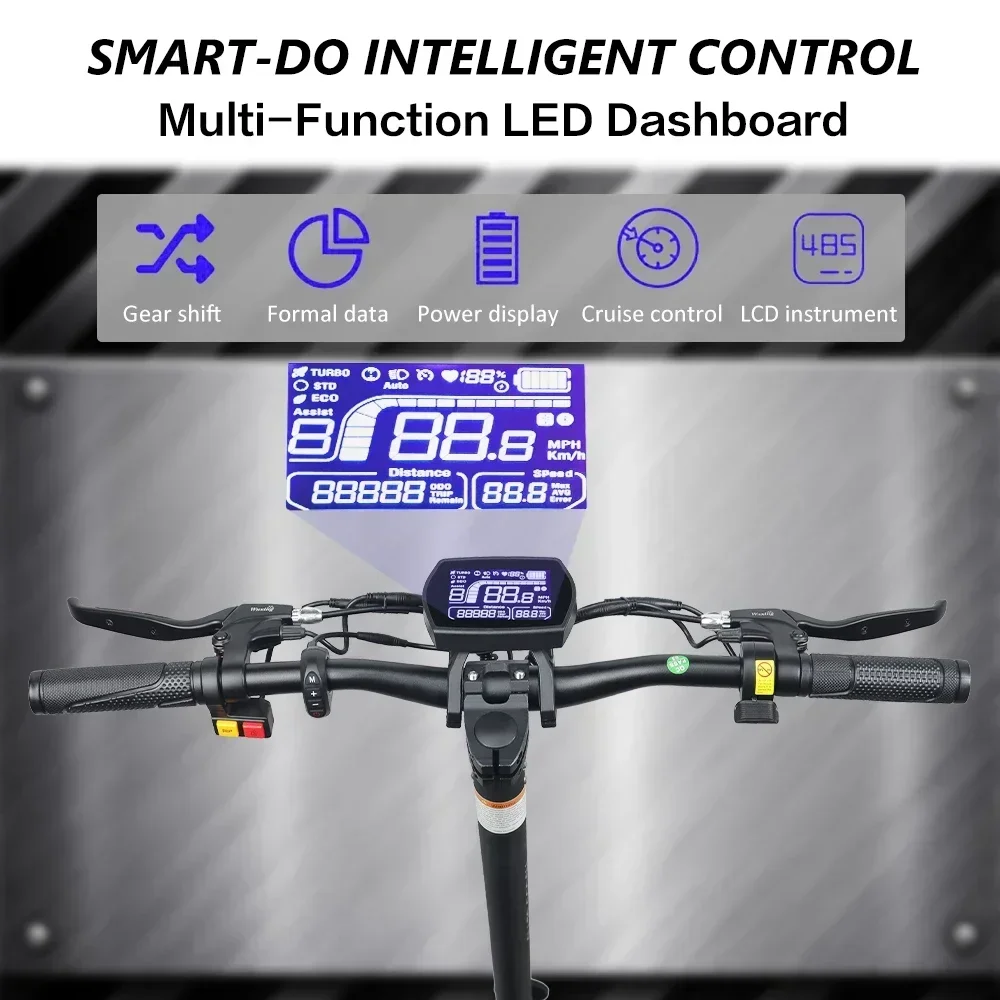 Electric scooter LED KUGOO G2 PRO 800W 48V15AH Escooter Max Speed 45km/h Max Mileage 45km Load 130KG Double-hung Folding